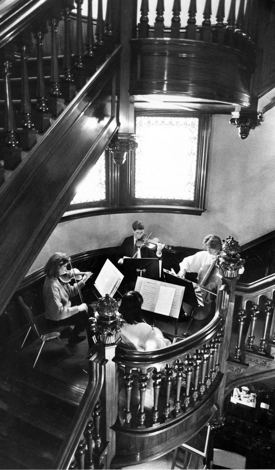 Burke High string quartet at Joslyn Castle